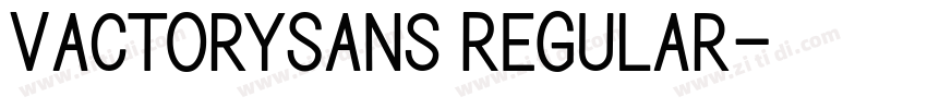 VactorySans Regular字体转换